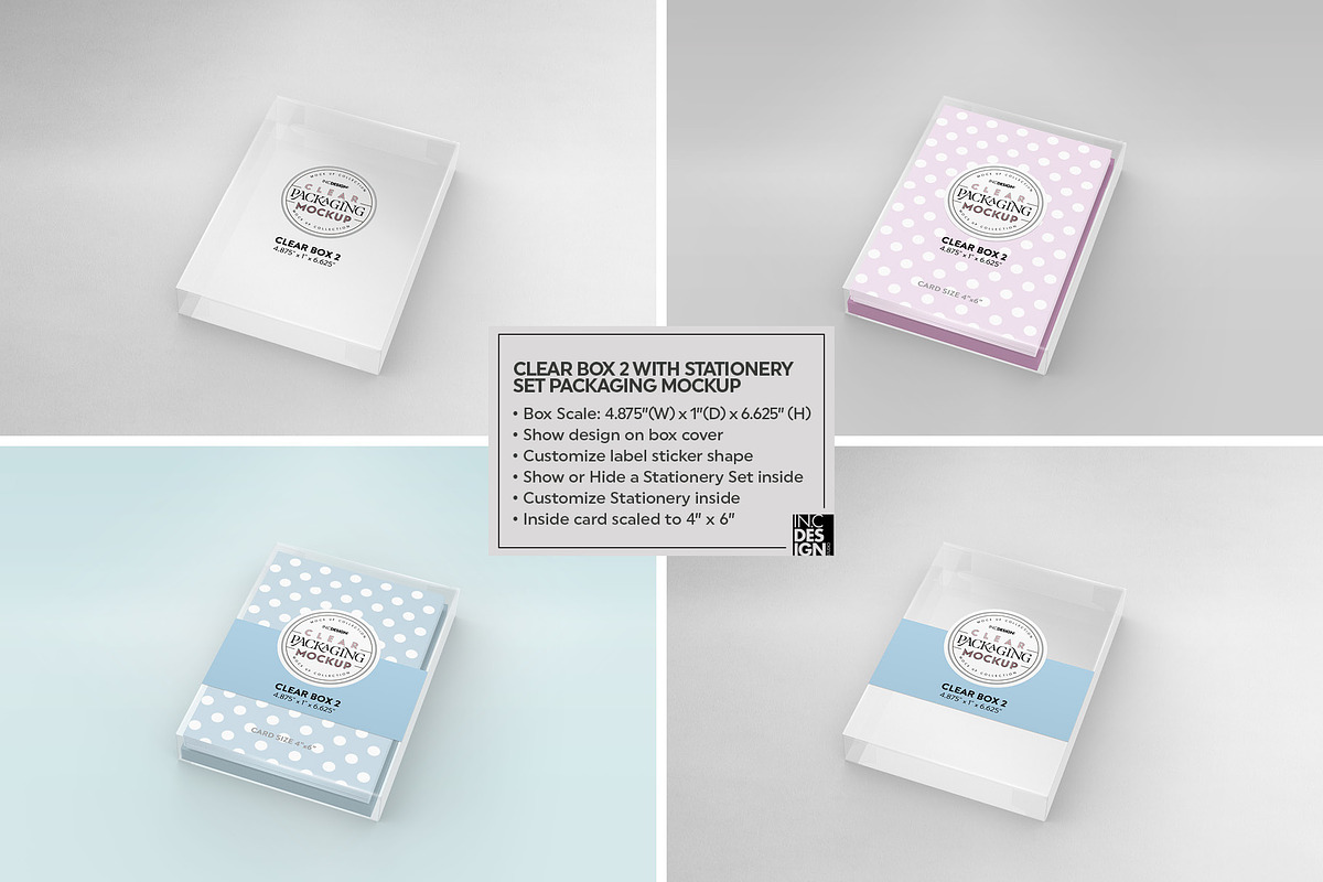Clear Box Set Packaging Mockup, a Cups & Container Mockup by INCDesign (Photo 6 of 21)