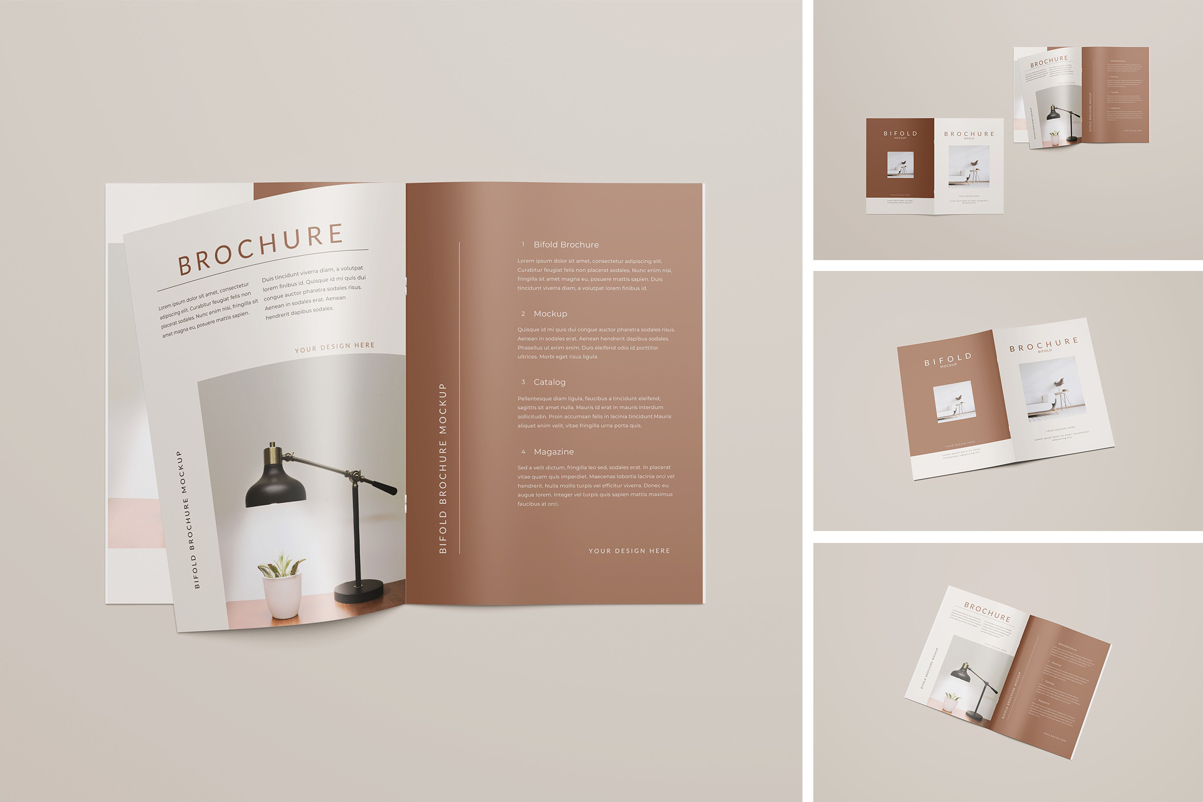 A4 Bifold Brochure Mockup, a Product Mockup by AKMAL STUDIO