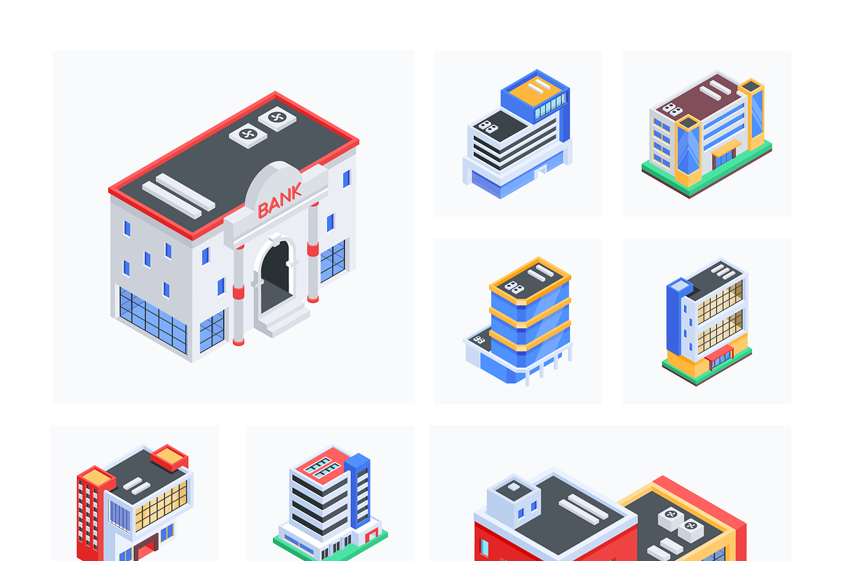 Urban Store Buildings Isometric Icon, a Duotone Icon by Vectors Market (Photo 6 of 10)