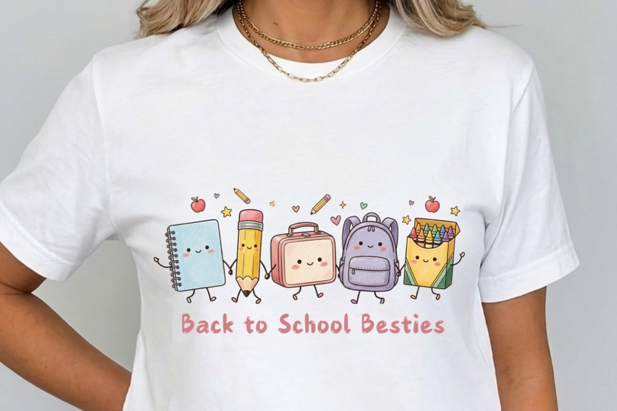 School Supply Besties Clipart Bundle, a Seasonal Illustration by Tanya Kart (Photo 5 of 10)
