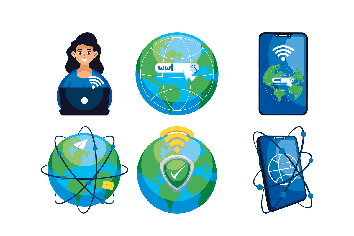 Internet Online Communication Icons preview 3