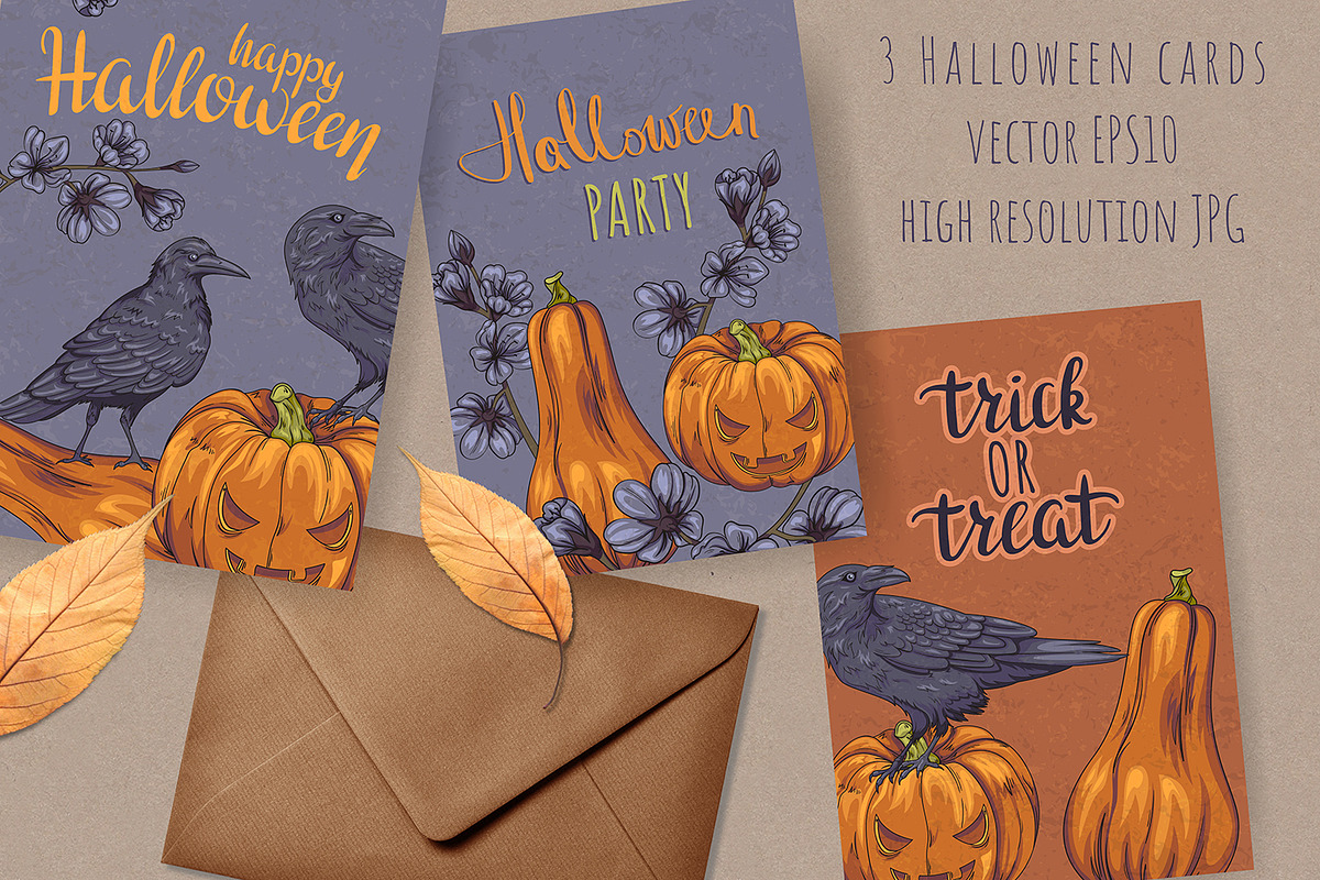 Halloween crows, a Background Graphic by HmarkaShop (Photo 4 of 5)