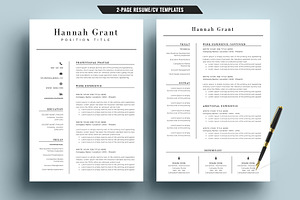 Clean Resume/CV Template Word