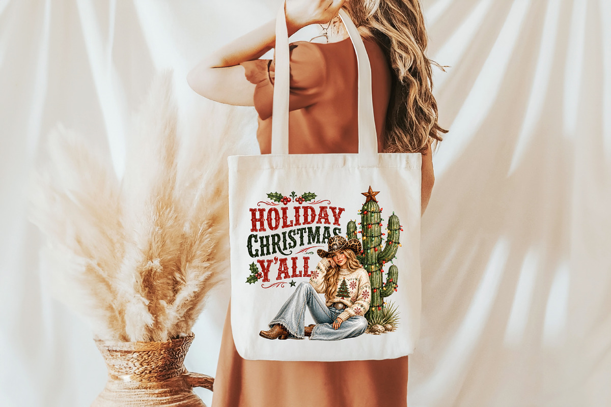 Western Holiday Christmas Y'all PNG, a Seasonal Illustration by designcity5 (Photo 3 of 4)