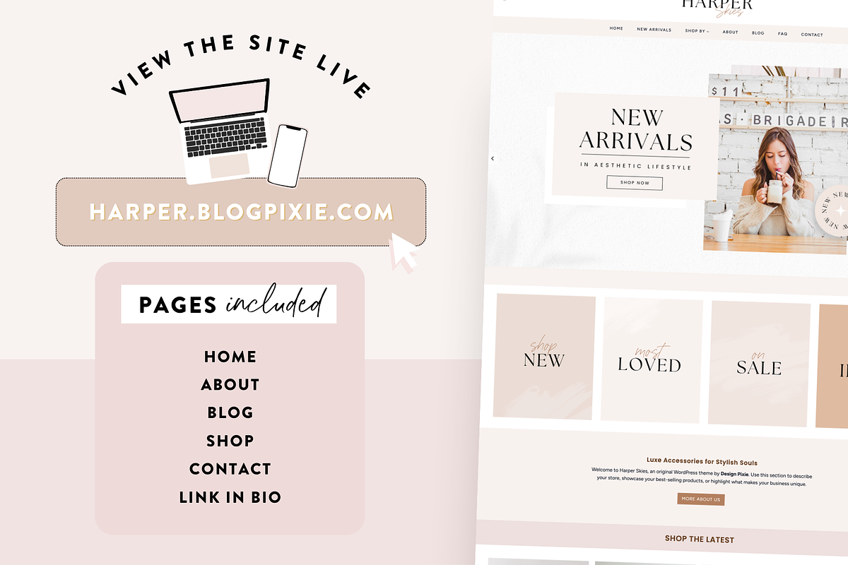 Minimal Wordpress Woocommerce Theme, a WordPress Template by Design Pixie (Photo 3 of 8)