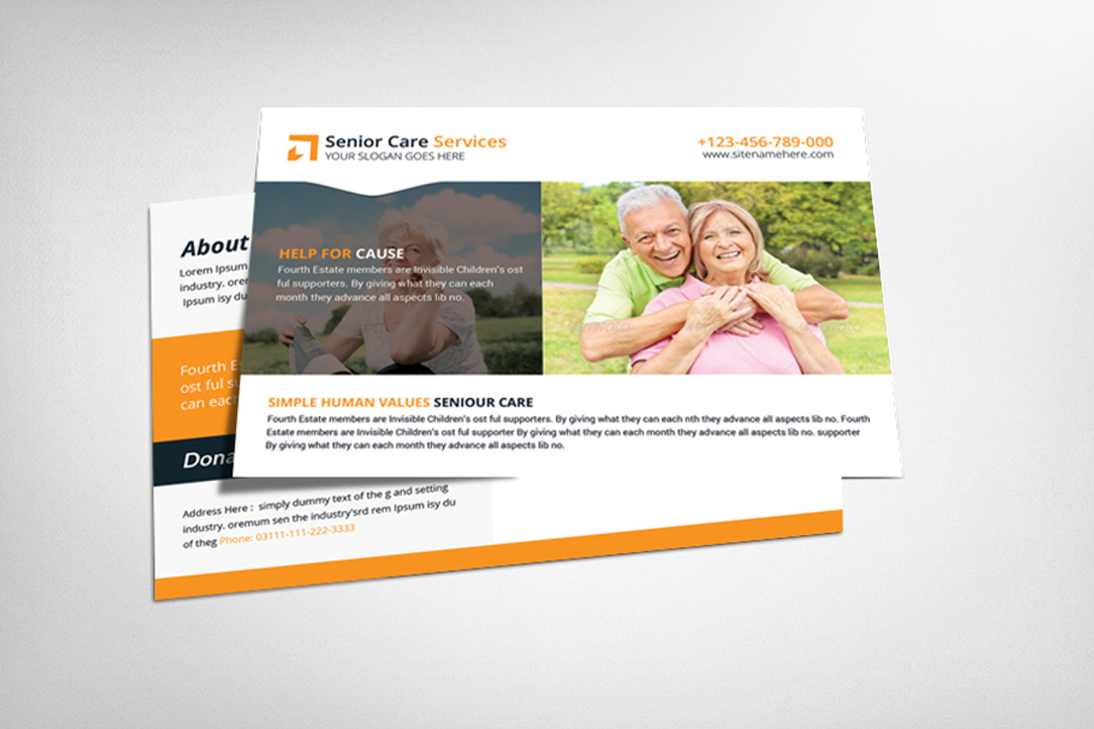 Ealdry Care Postcard Template, a Card Template by graphicforest (Photo 1 of 3)