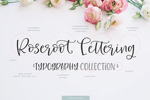 Roseroot Cottage Font Collection