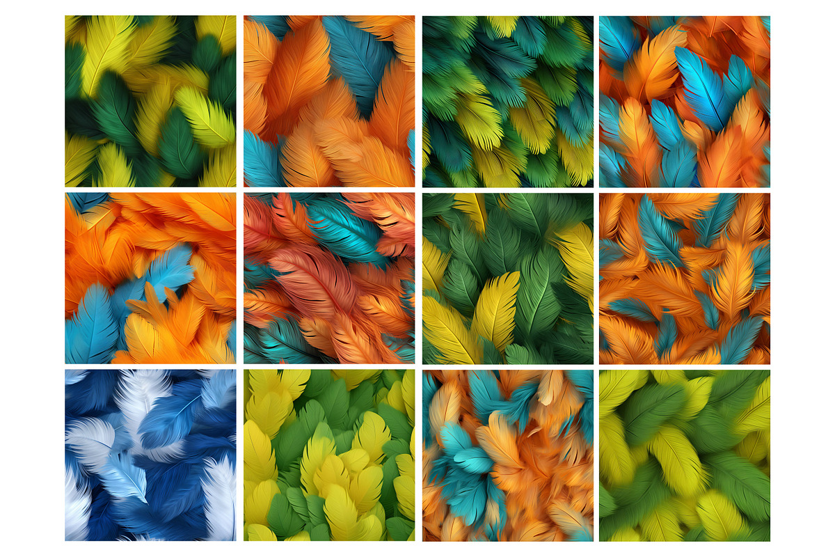 Feather Seamless Pattern, a Pattern Graphic by Forhadx5 (Photo 4 of 6)