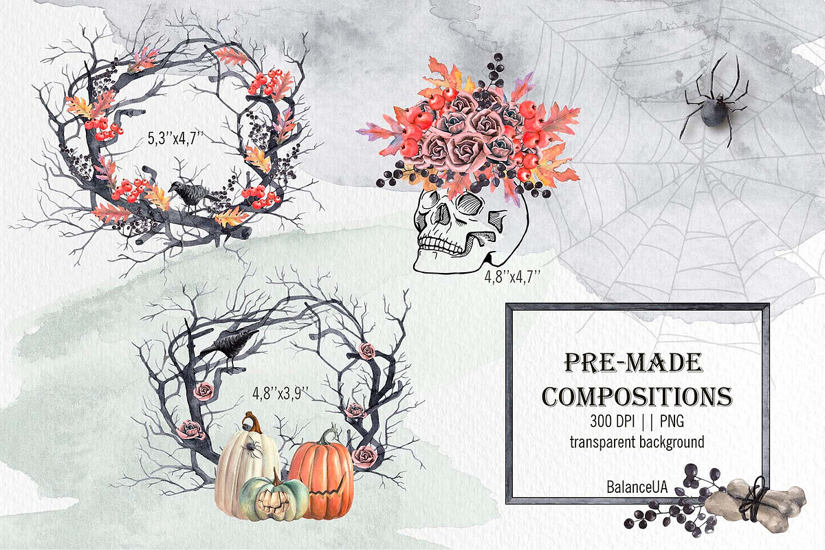 Real Halloween, Watercolor&LineArt, a Decorative Illustration by BalanceUA (Photo 5 of 18)