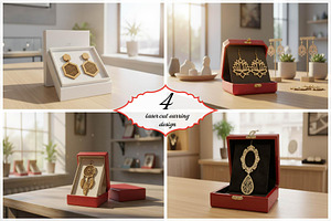 Elegant Laser Cut Wooden Earring, an Object Graphic by Designer_Momina