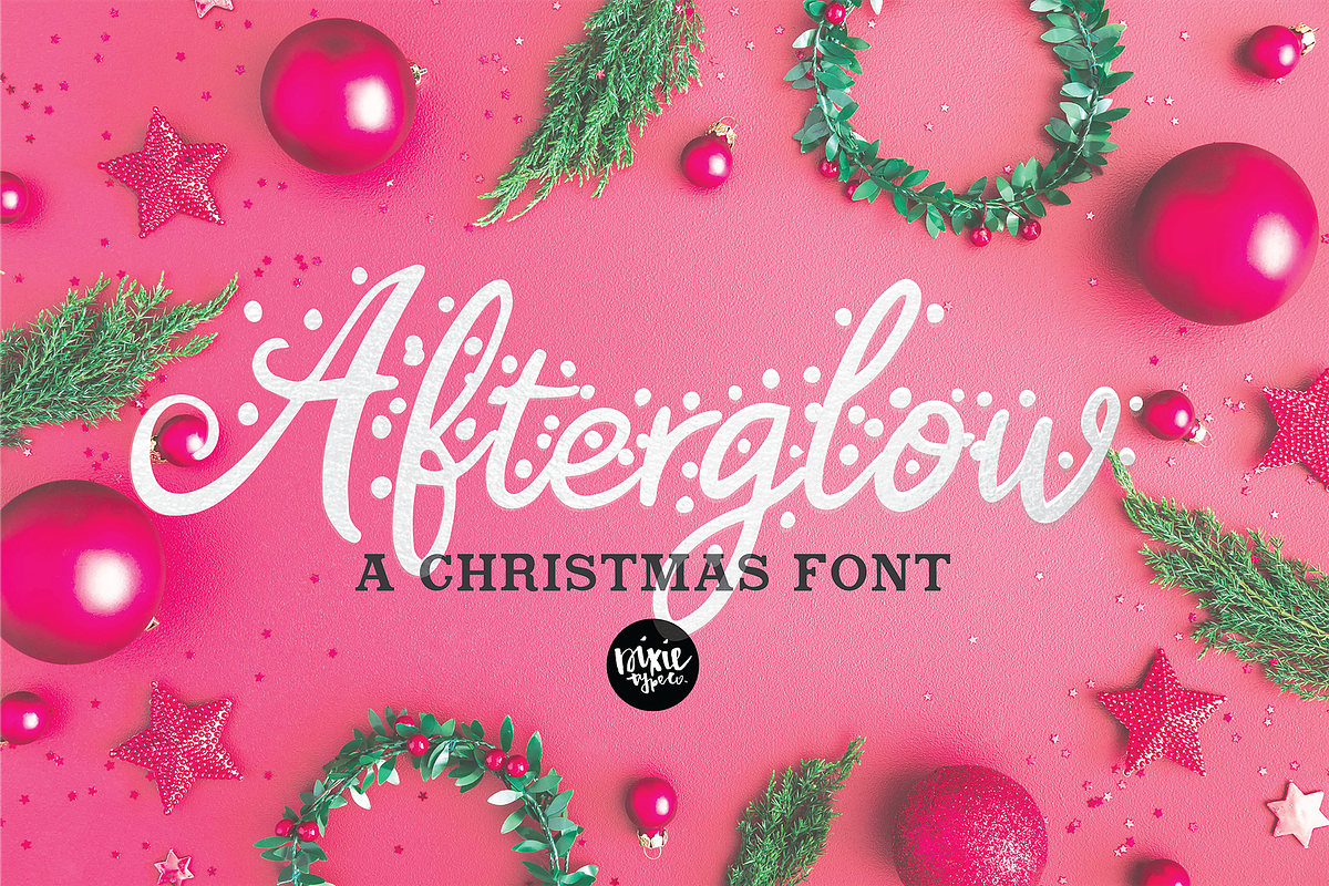 AFTERGLOW a Christmas Snow Font