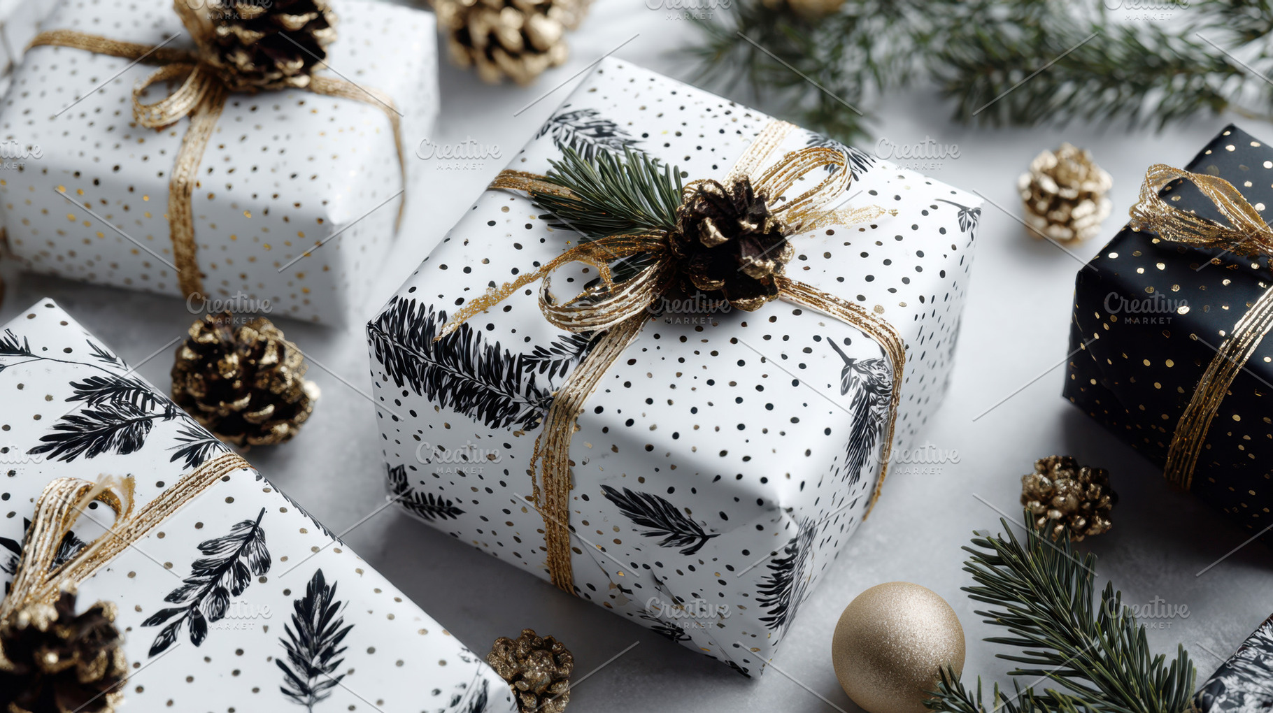 Holiday gifts on a festive table, a Photo by Beautiful things