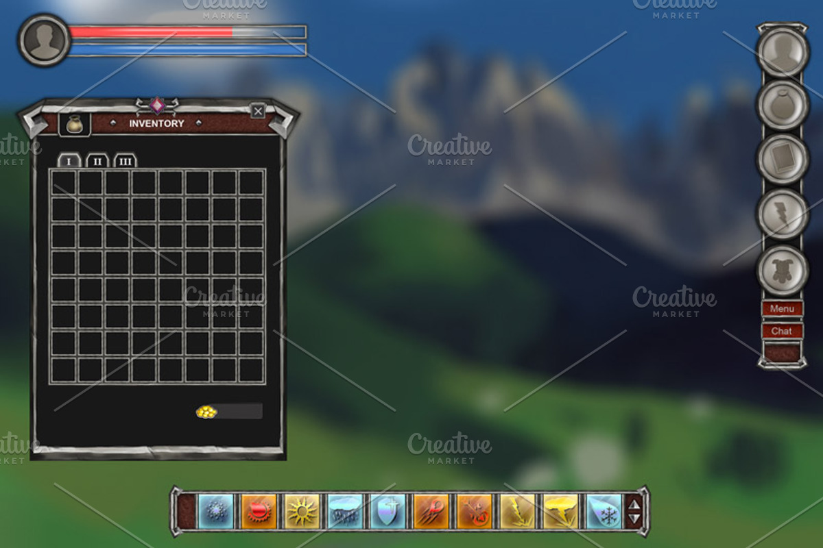RPG Game UI Set HD, an Android Mockup by LudicArts