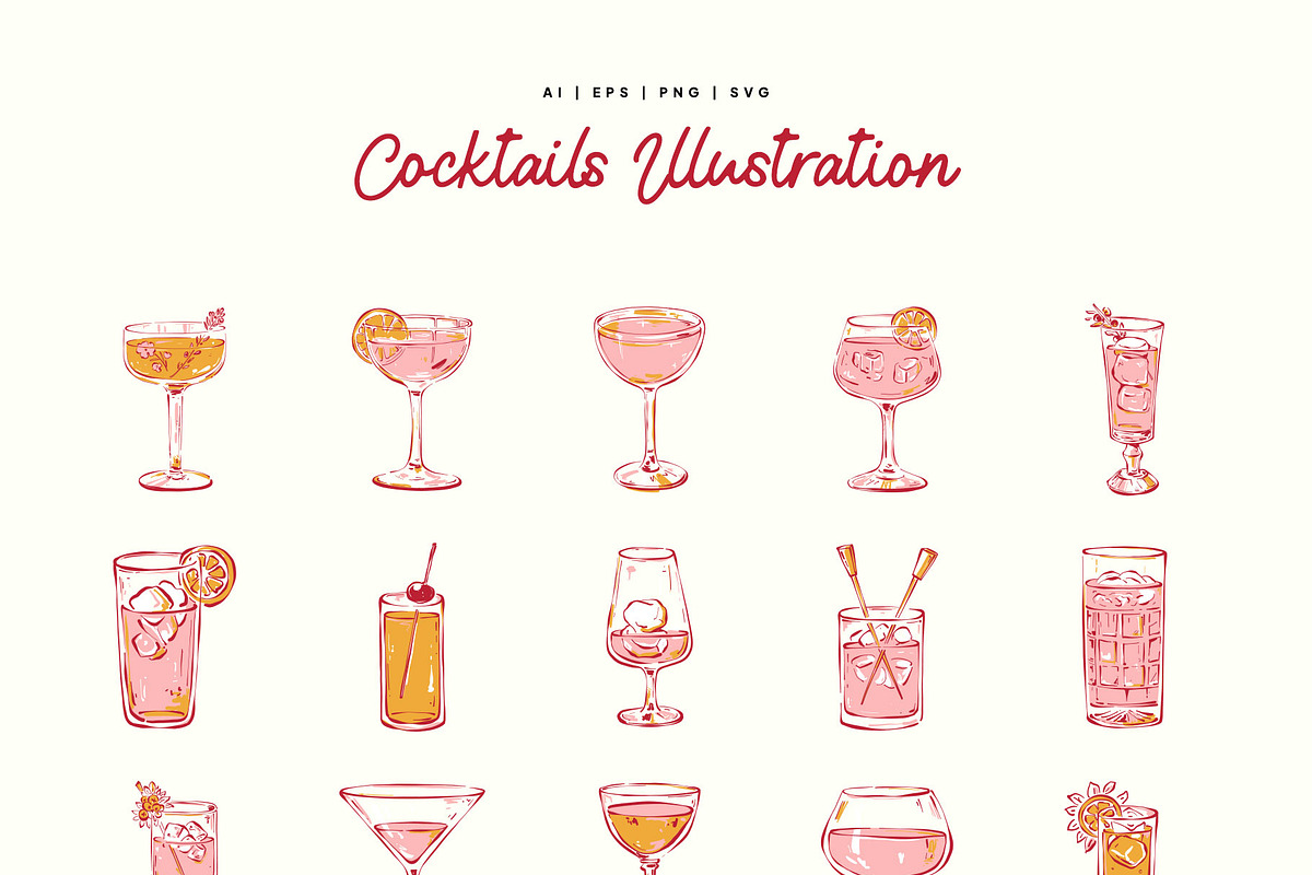 Cocktails & Sweets | Illustratration, an Object Illustration by KetteCreate (Photo 5 of 15)