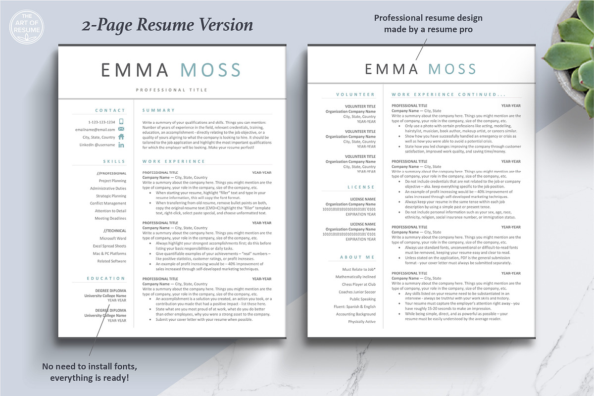 Modern Resume Template (5-Page), a Resume Template by The Art of Resume (Photo 4 of 8)