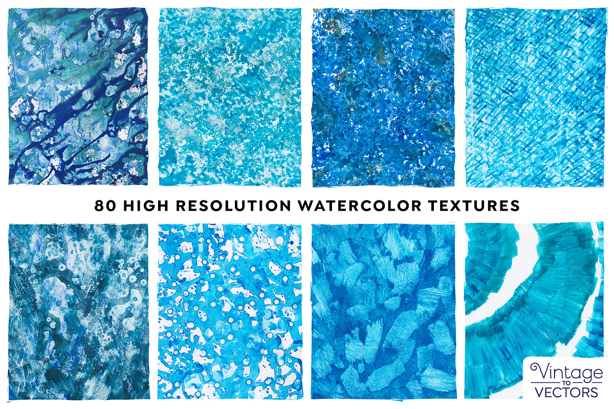 ICICLE BLUE Watercolor Texture Set, a Texture Graphic by Vintage To Vectors (Photo 11 of 16)