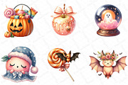 Peach Colored Halloween Clipart, an Illustration by DreamPrint404 (Thumbnail 2 of 5)