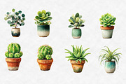 Watercolor House Plants clipart, an Illustration by Designworld (Thumbnail 6 of 6)