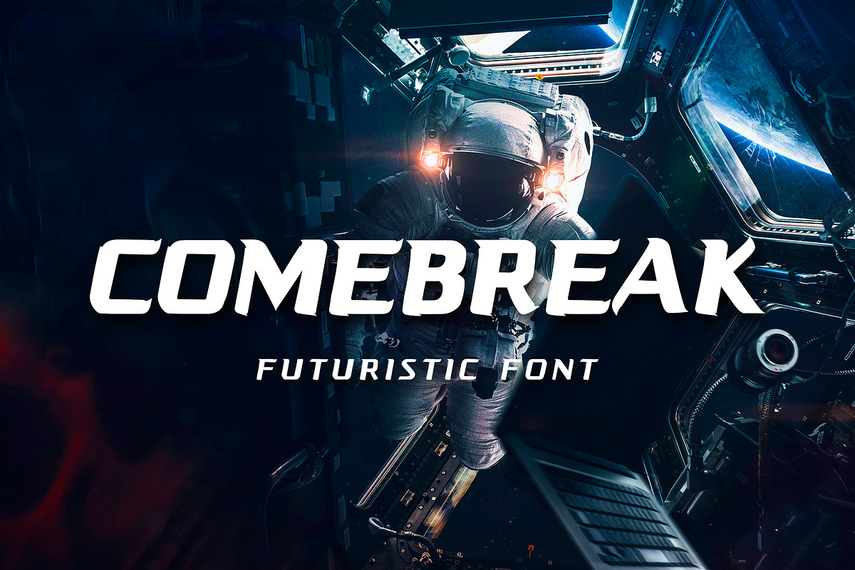 Comebreak Futuristic Serif Font, a Serif Font by UICreative (Photo 1 of 5)