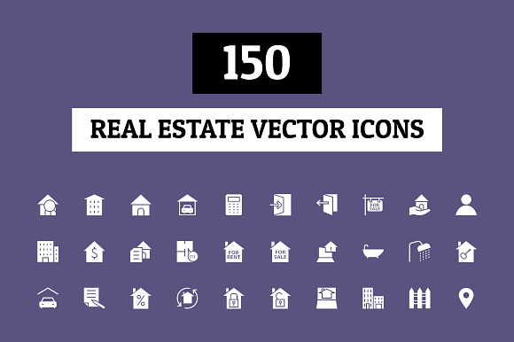 150 Real Estate Vector Icons preview 4