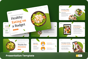 Healthy Food Google Slide Template, a Presentation Template by GraphauseProject
