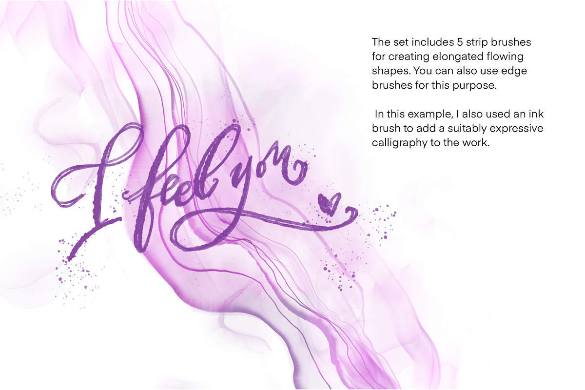 Galaxy Alcohol Ink Brushset, a Brush Add-On by Letter Elfa Studio (Photo 5 of 11)