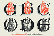 Lewis Chessmen Medieval Initials, a Blackletter Font by kaer_shop (Thumbnail 1 of 10)