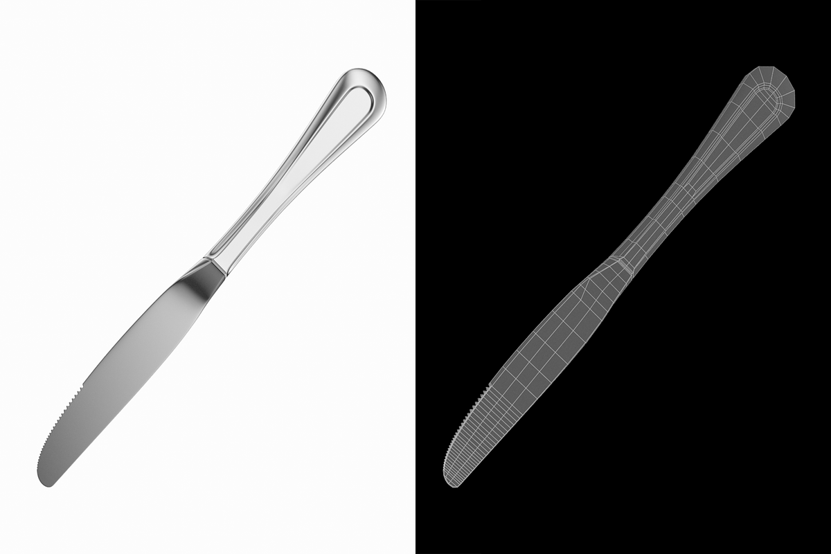 Dessert Knife Classic Cutlery, an Object 3D Model by VK Studio (Photo 5 of 7)