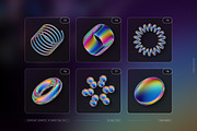 Iridescent Geometric 3D Shapes vol.2, an Object Graphic by Samolevsky (Thumbnail 18 of 23)