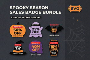 Spooky Halloween Sale Badge Bundle