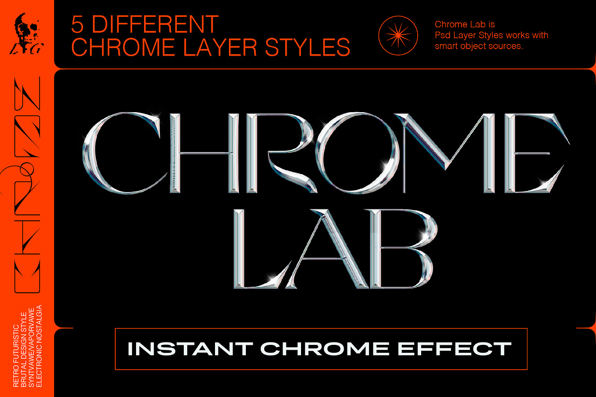 Chrome text-effect, a Layer Style Add-On by Evlogiev Studio (Photo 1 of 7)
