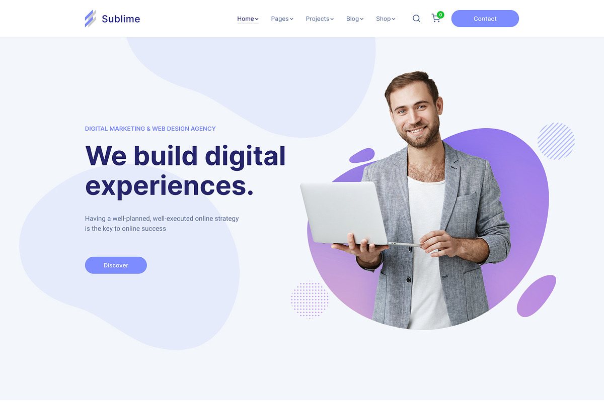 CreativeMultipurpose WordPress Theme, a WordPress Template by UInstrument (Photo 6 of 10)
