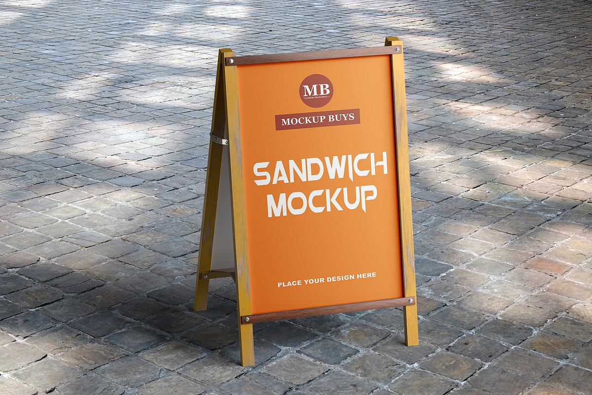 Sandwich Board Mockup, a Product Mockup by mockupbuys (Photo 3 of 4)