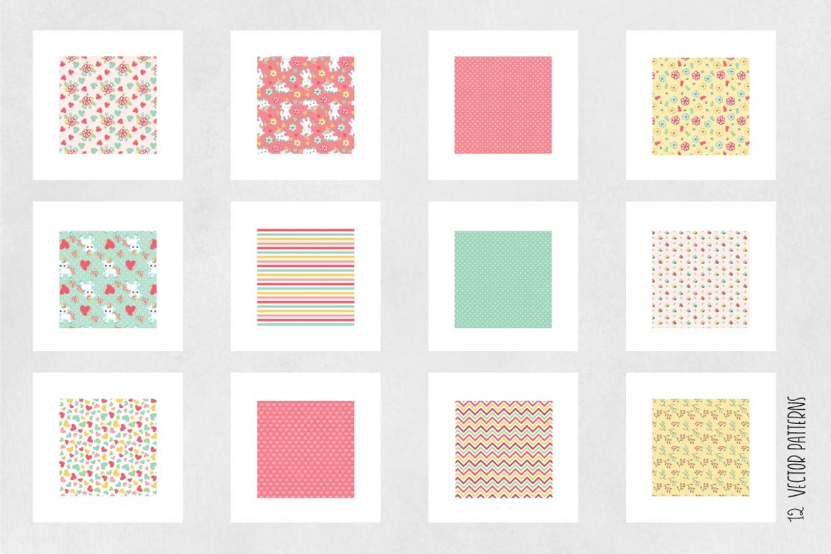 UNICORN Pattern collection, a Pattern Graphic by PrettyPatterns (Photo 5 of 5)