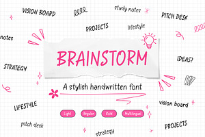 Brainstorm - Handwriting Font