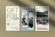 Blue Shape Furniture Instagram Pack, a Social Media Template by graphicook (Thumbnail 4 of 5)