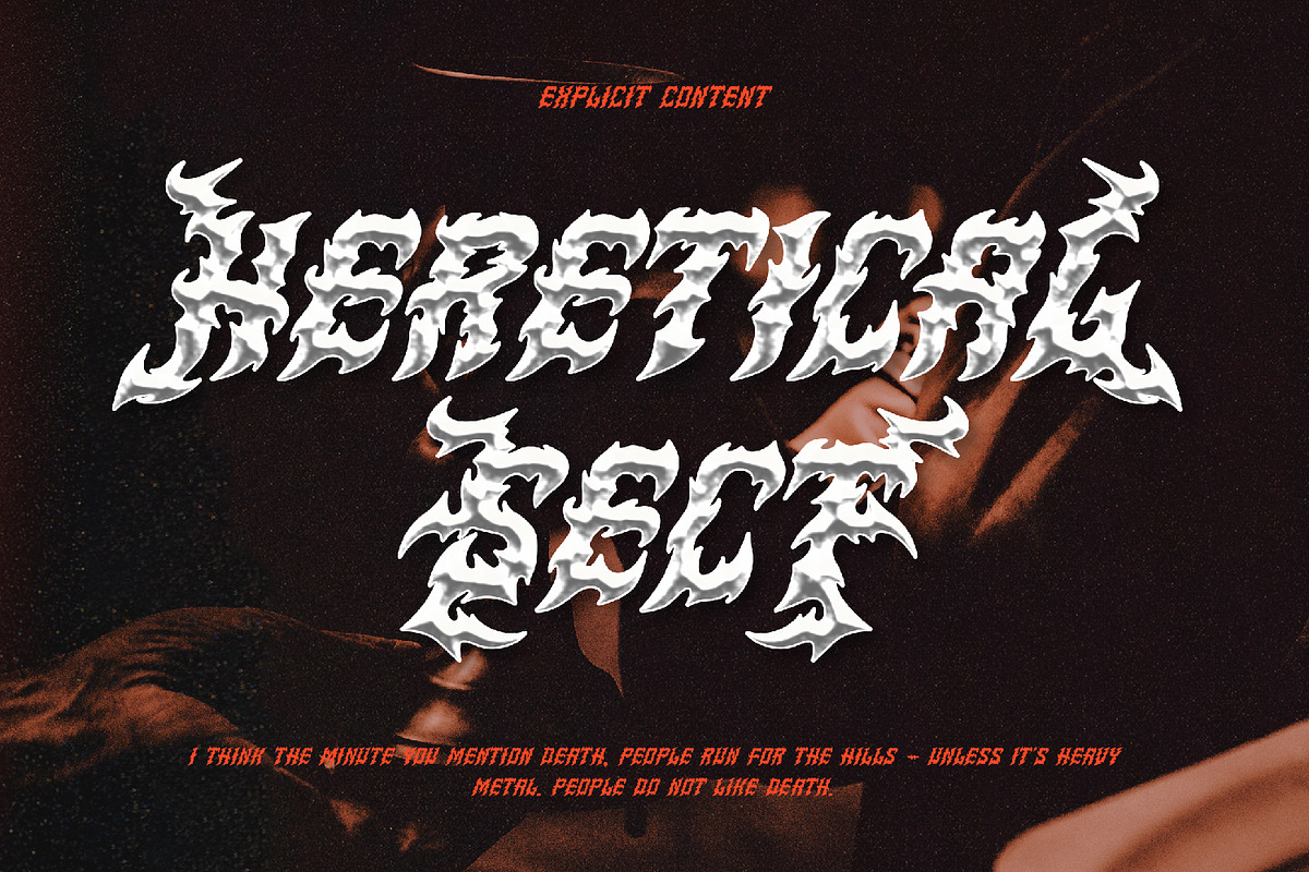 Dracursed - Death metal Font, a Script Font by AQR Studio (Photo 8 of 8)