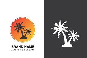 Coconut tree logo template, a Branding & Logo Template by Toufiqul