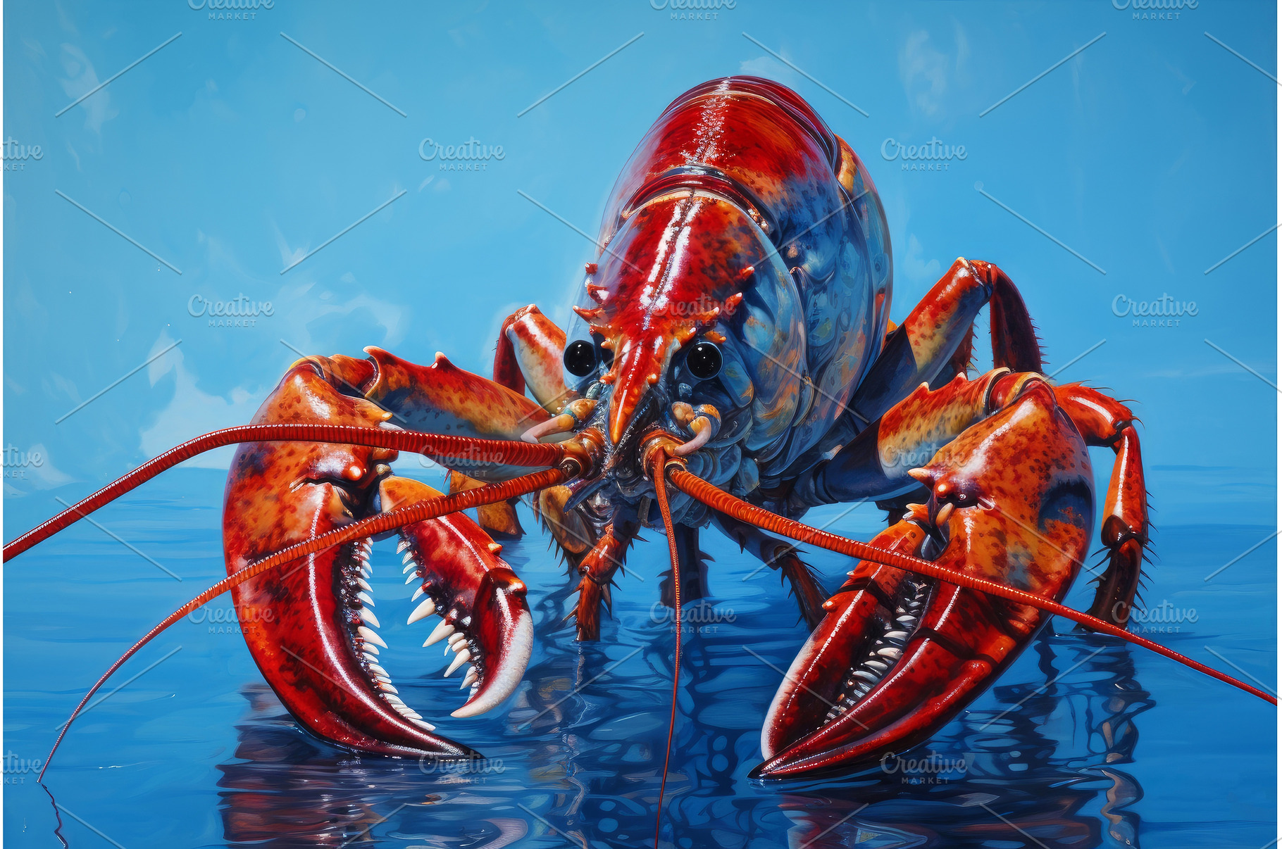 Clawed Lobster animal. Generate Ai, a Food & Drink Photo by Ylivdesign
