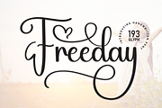 Freeday | Script Font, a Handwritten Font by Scratchones (Thumbnail 1 of 9)