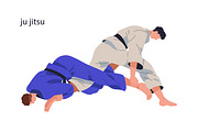 Fighters practicing martial arts set, a Sport Illustration by Good Studio (Thumbnail 12 of 13)