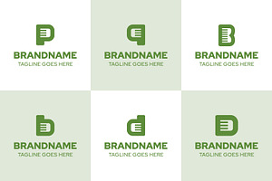 Letter P Q B D Comb Modern Logo Set, a Branding & Logo Template by Pray Art Design Studio