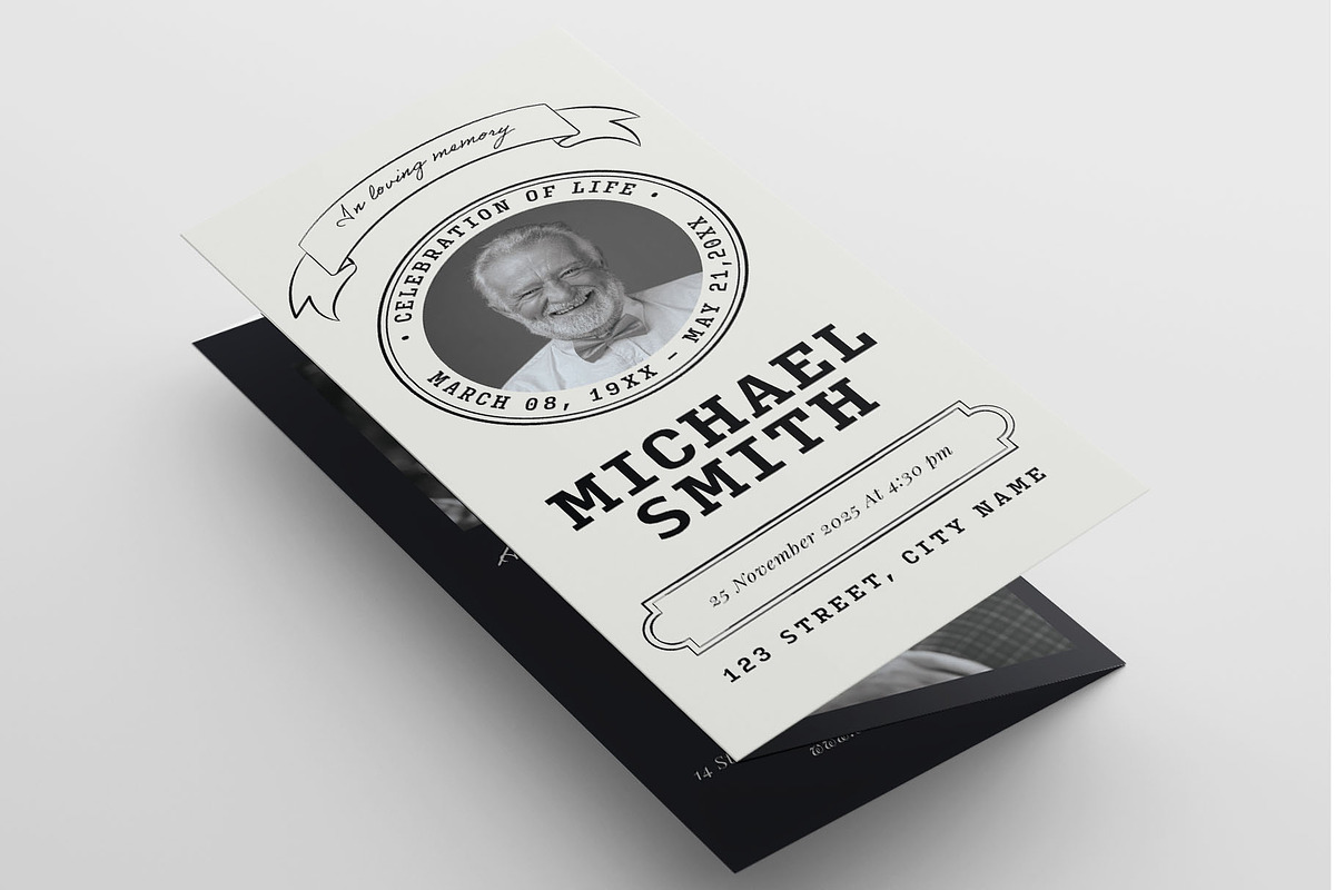 Simple Funeral Program Template, a Flyer Template by BrandPacks (Photo 8 of 10)