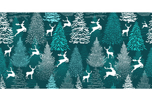 Christmas. Winter Forest pattern, an Illustration by Nenahliadava Design