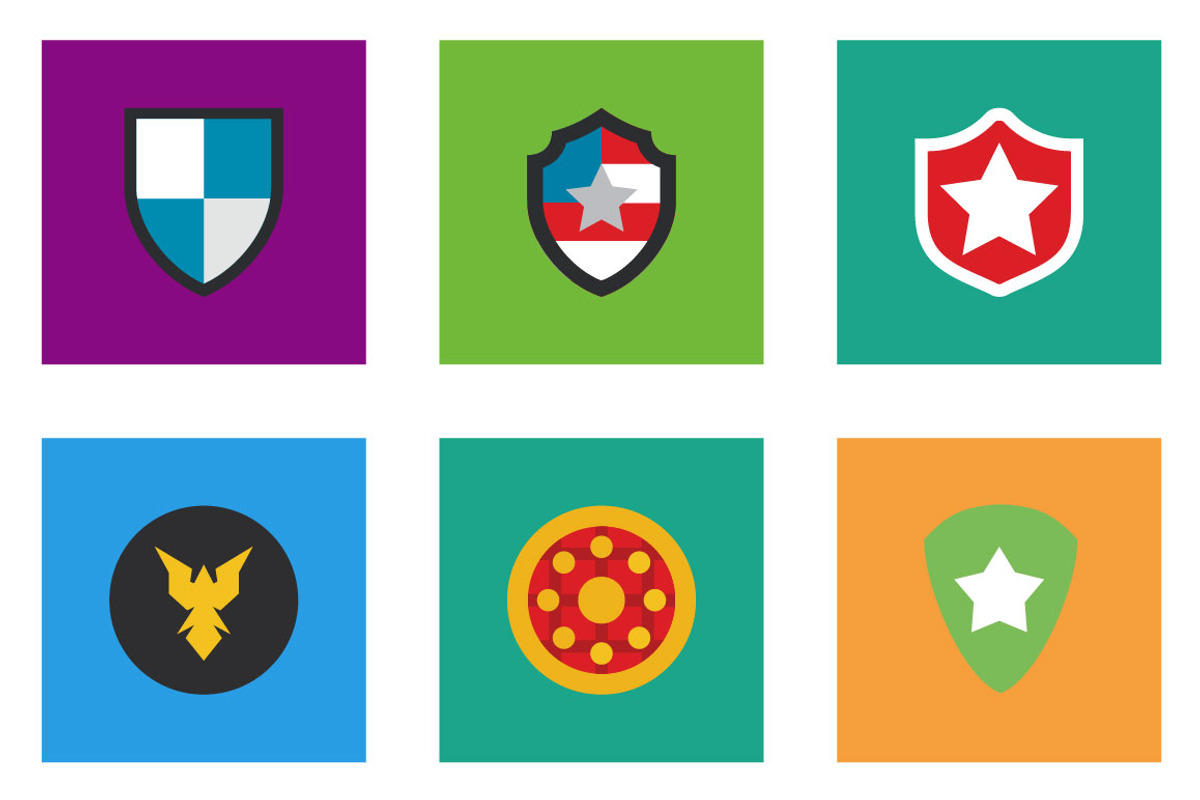 40 Shield Flat Icon Set, an Object Graphic by VectorCam (Photo 2 of 3)