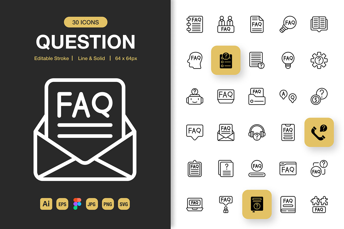 Question Icons, an Icon by Spacepixel Creative (Photo 1 of 3)