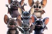 Cute Bat PNG Clipart Bundle, a Graphic by M9 Design (Thumbnail 6 of 8)