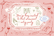 Whimsical Pencil Doodles Clipart, an Object Graphic by Walrus Darya (Thumbnail 1 of 11)
