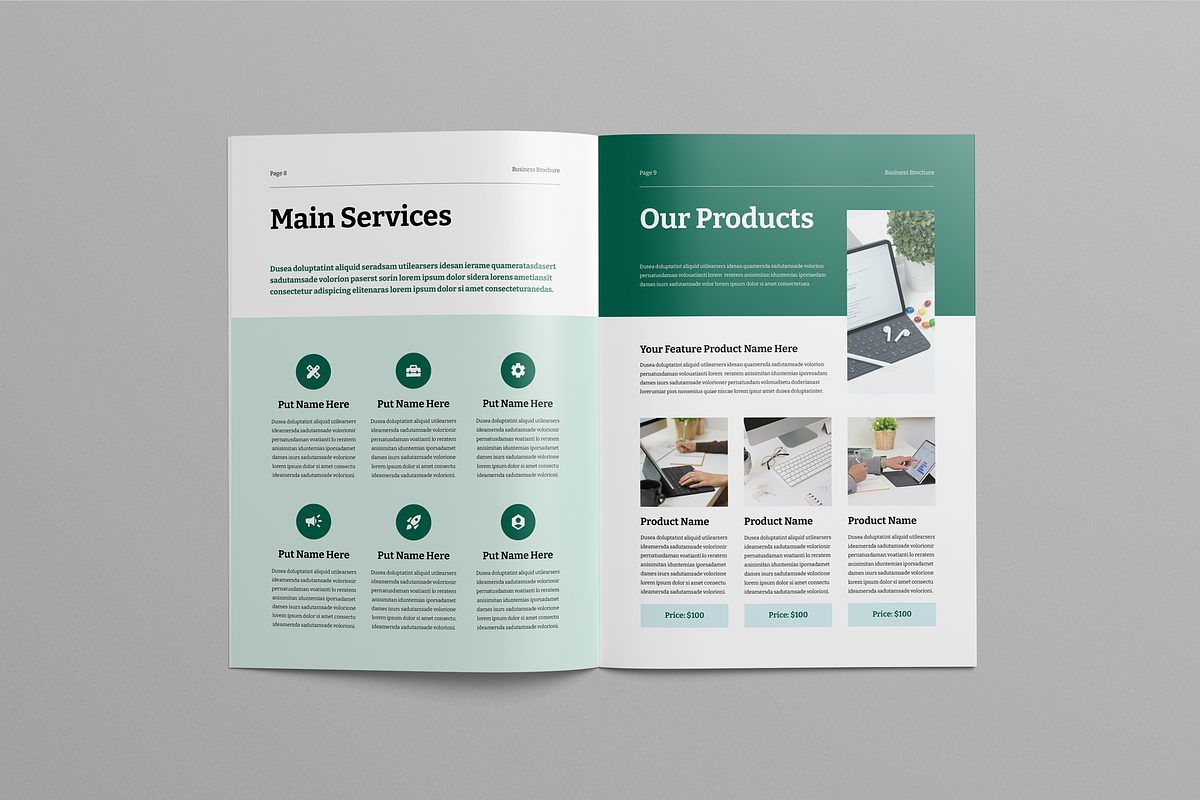 Brochure Template | Canva & InDesign, a Brochure Template by Leaflove (Photo 5 of 10)
