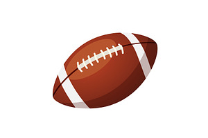 Rugby ball icon, a Sport Illustration by Elen_Art